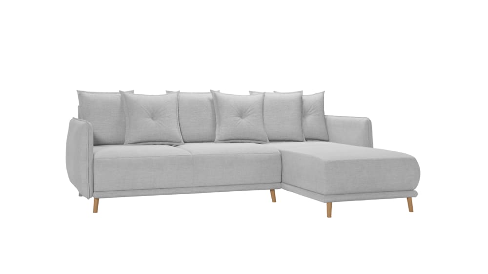 Canapé d’angle avec fonction de couchage et coffre de rangement