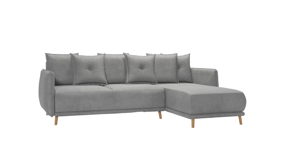 Canapé d’angle avec fonction de couchage et coffre de rangement