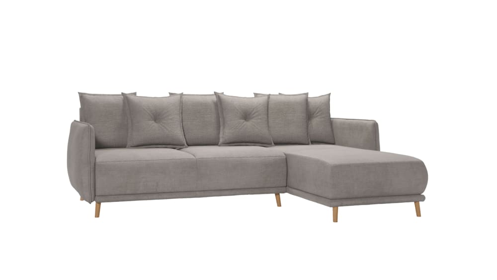 Canapé d’angle avec fonction de couchage et coffre de rangement