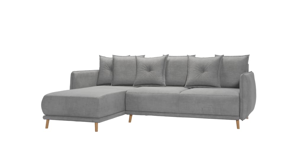 Canapé d’angle avec fonction de couchage et coffre de rangement