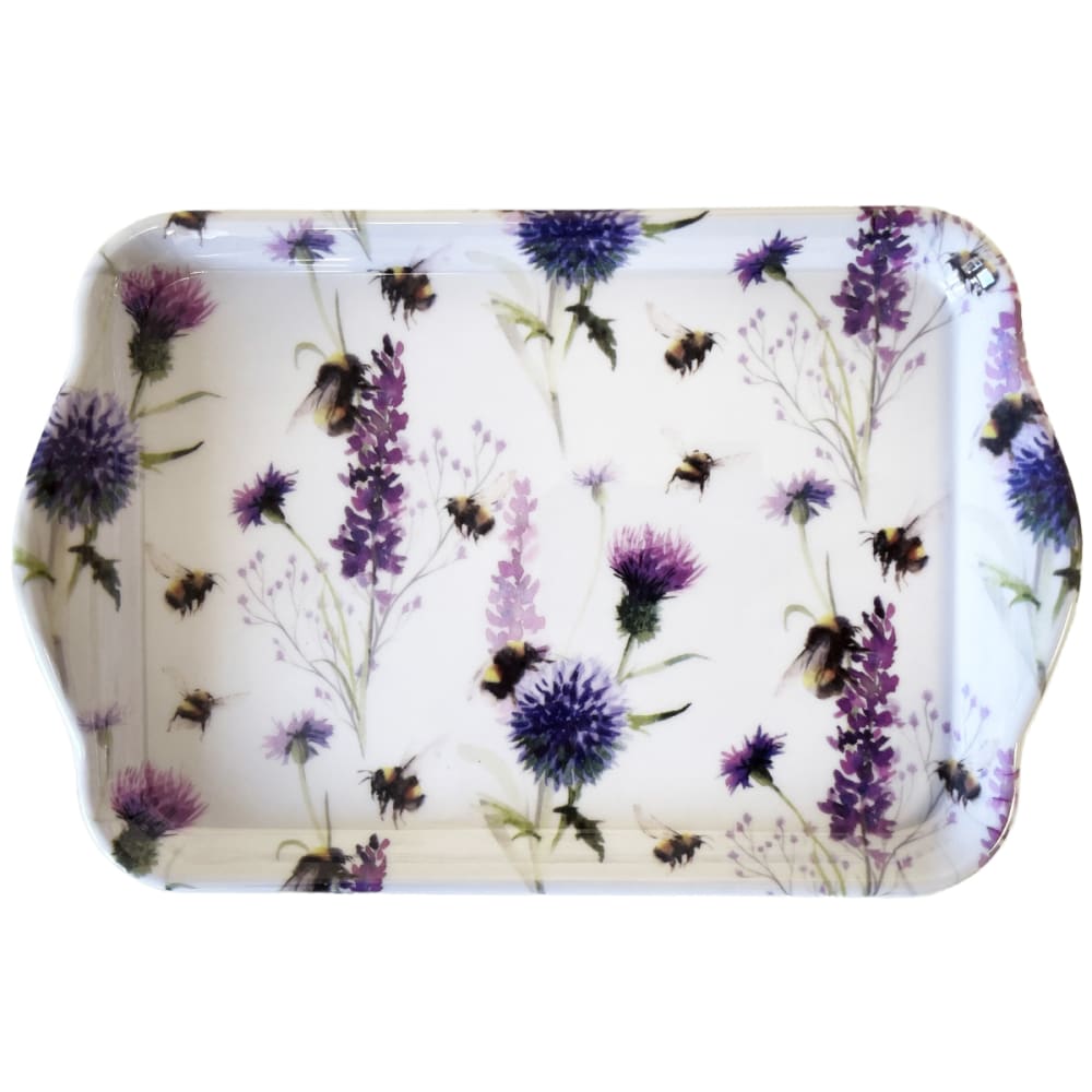 Mini plateau vide-poche rectangulaire abeilles et chardons Mini plateau vide-poche rectangulaire abeilles et chardons