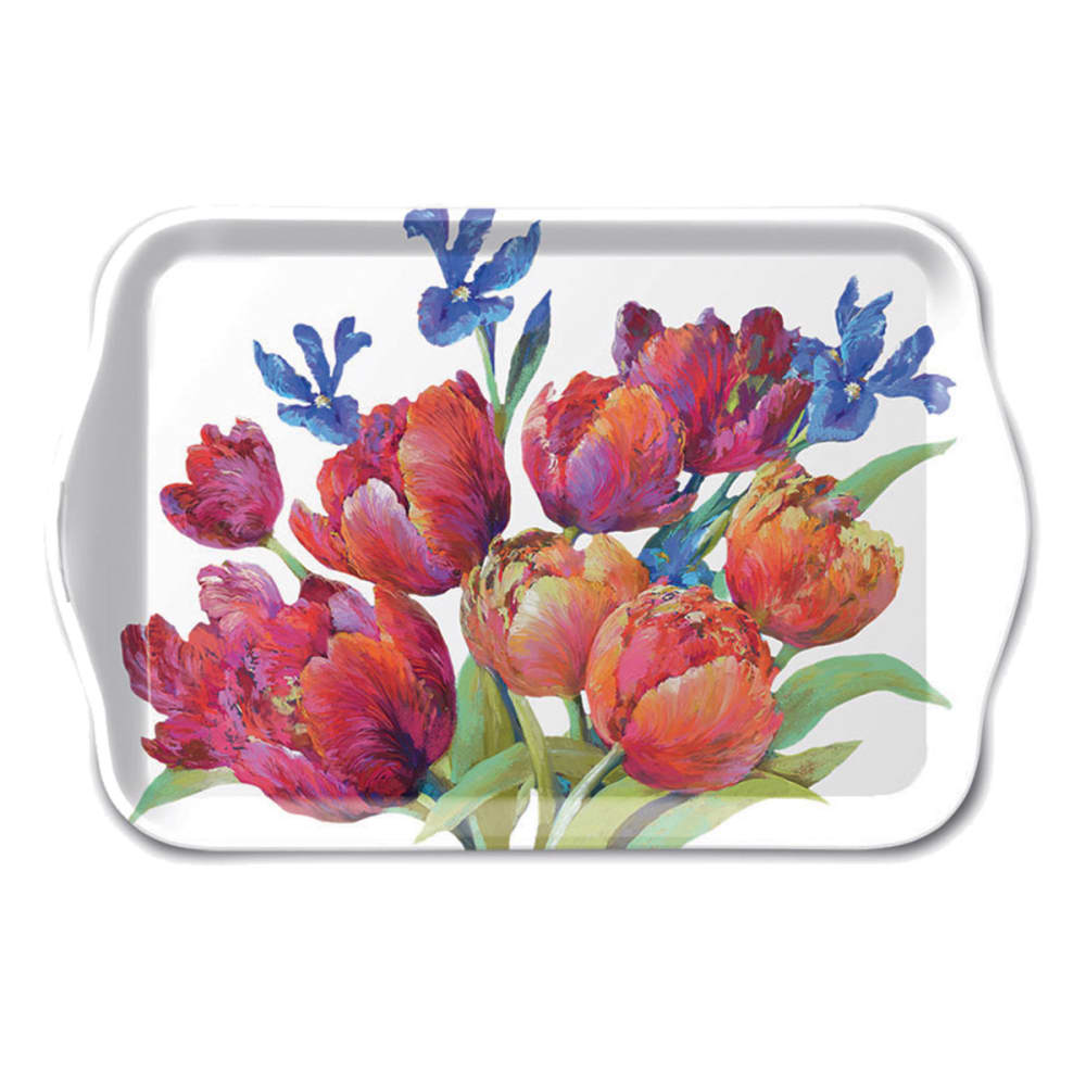 Petit plateau rectangulaire tulipes Petit plateau rectangulaire tulipes