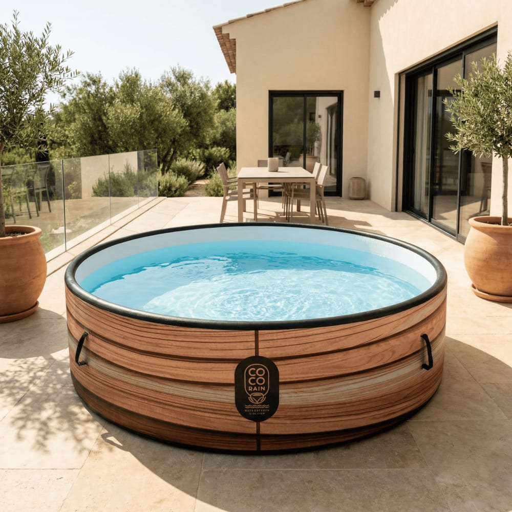 Piscine gonflable imitation bois 250cm