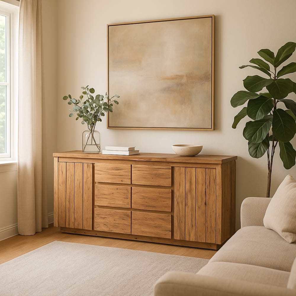 Sideboard Bridge 200cm, Hellbraun - Maisons Du Monde