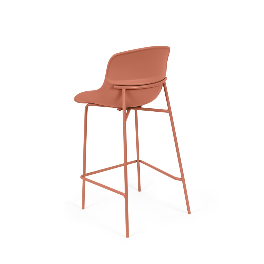Polypropylen Hocker und Metallbeine terracota - Maisons Du Monde