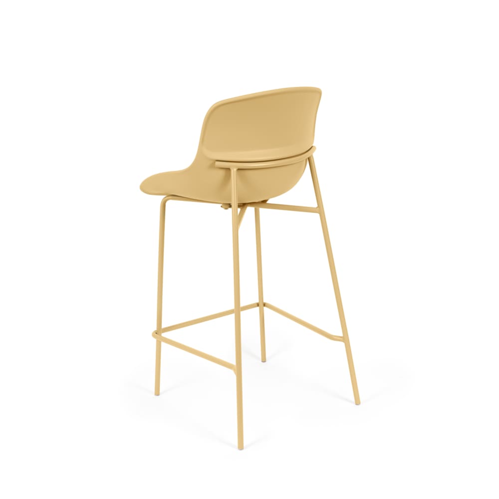 Polypropylen Hocker und Metallbeine senf - Maisons Du Monde