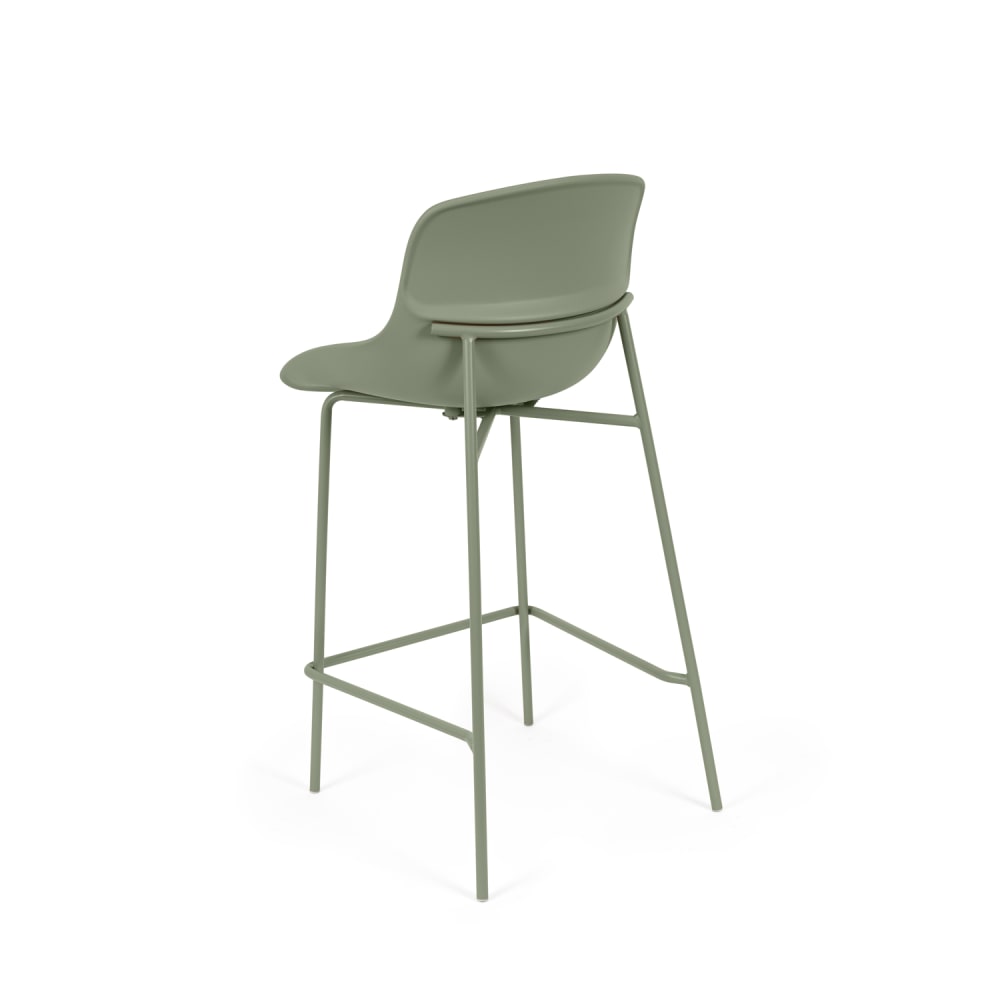 Polypropylen Hocker und Metallbeine grün - Maisons Du Monde