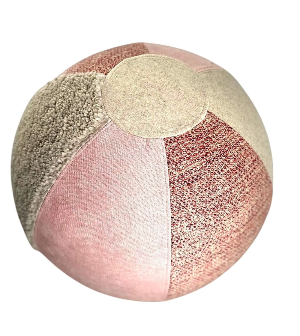 Pouf ballon multitexture