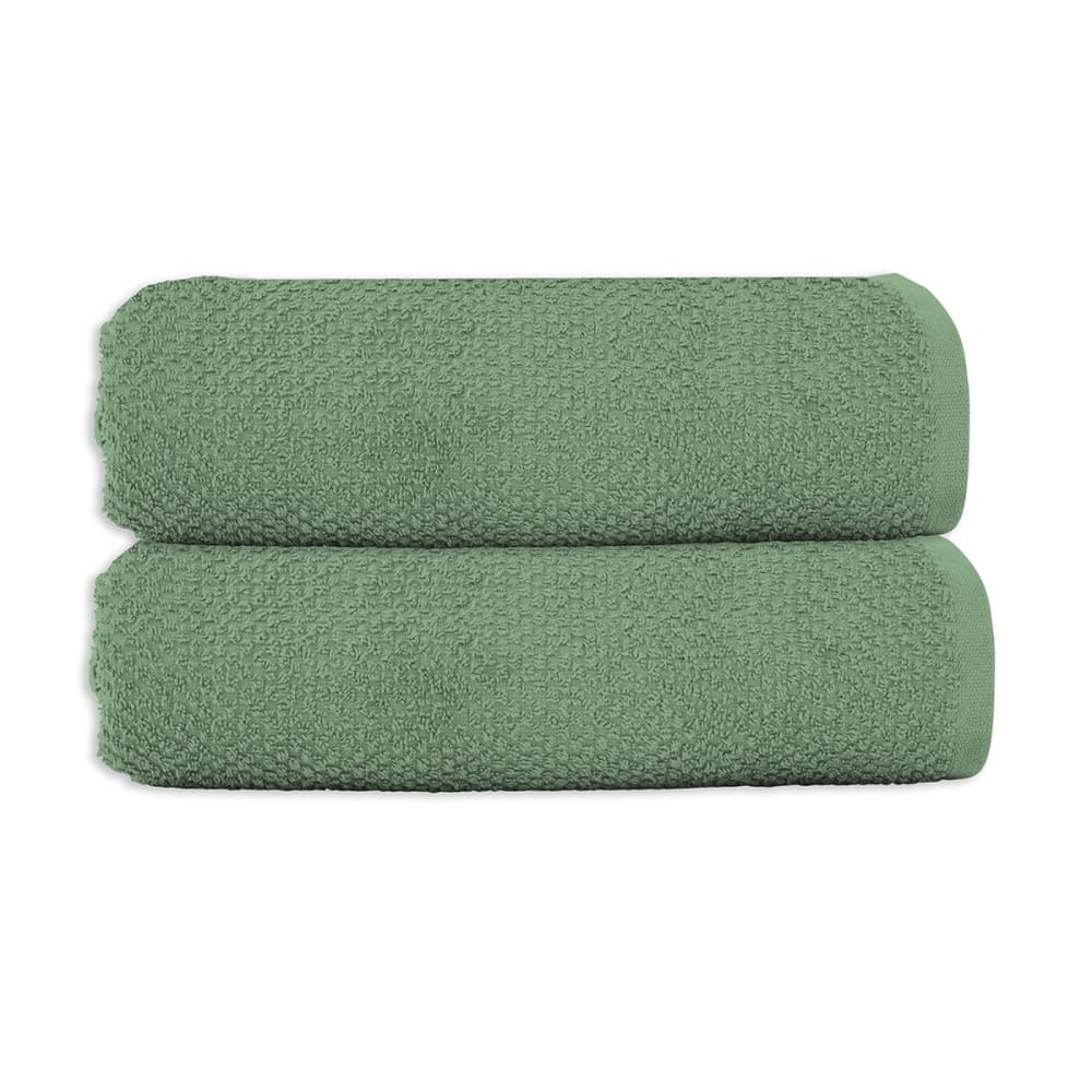 Lot 2 serviettes de bain 70x140 coton éponge