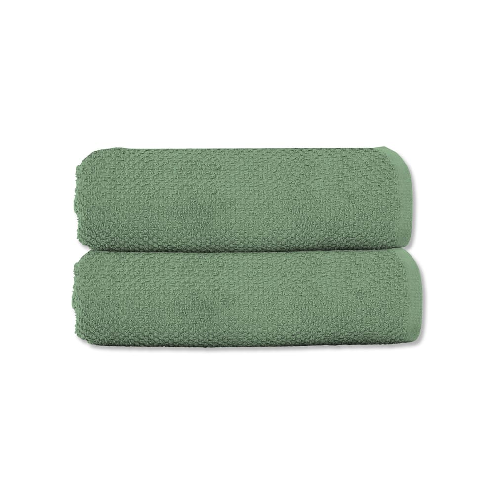 Lot 2 serviettes de toilette 50x90 coton éponge