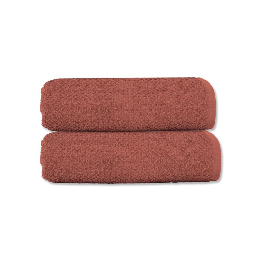 Lot 2 serviettes de toilette 50x90 coton éponge