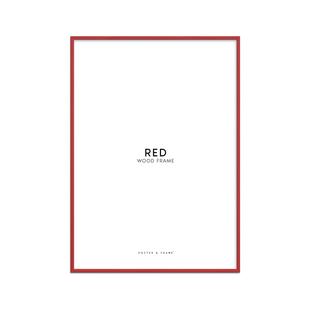 Cadre en bois rouge en