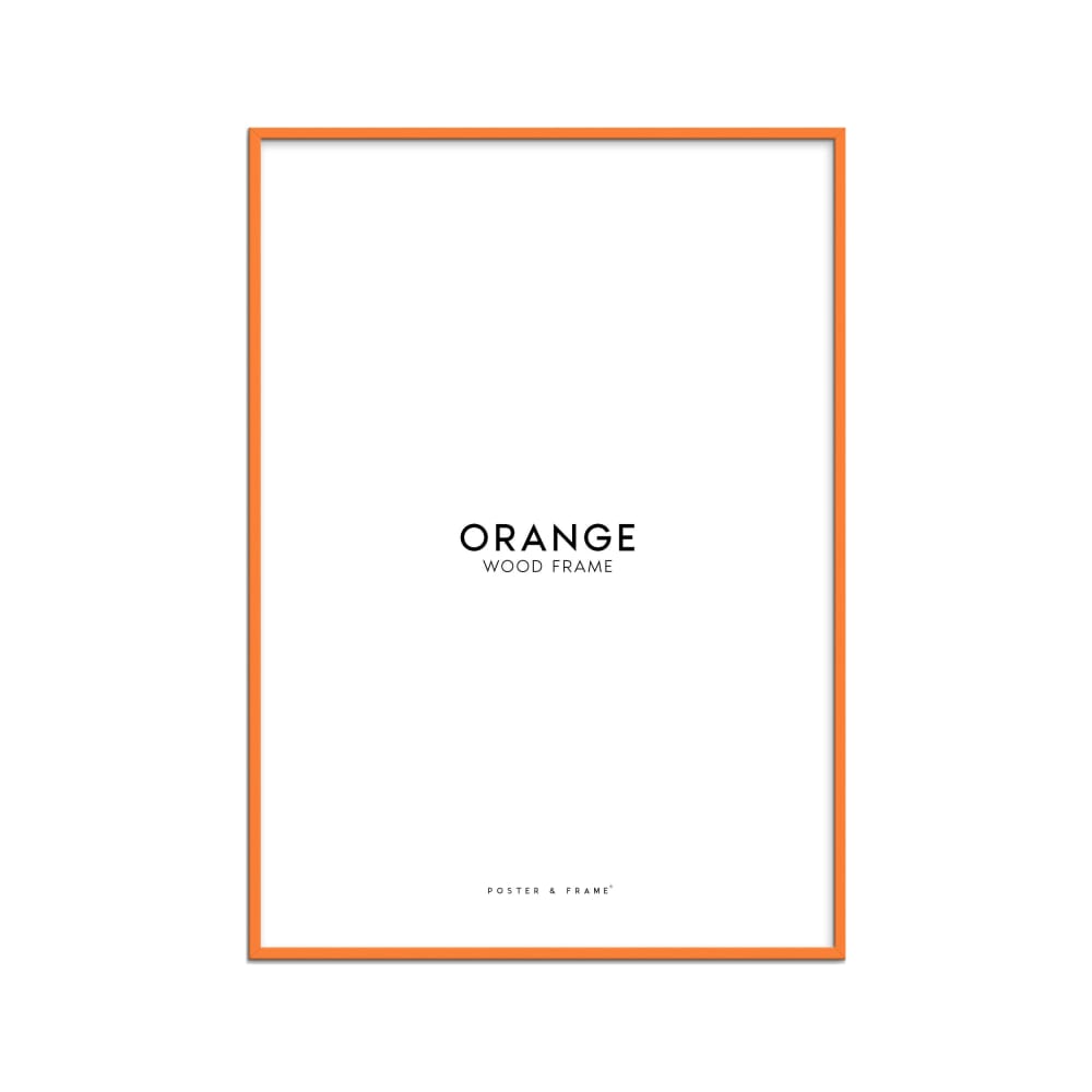 Cadre en bois orange en acrylique - 50 x 50 cm