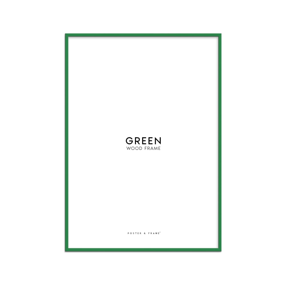 Cadre bois vert - acrylique