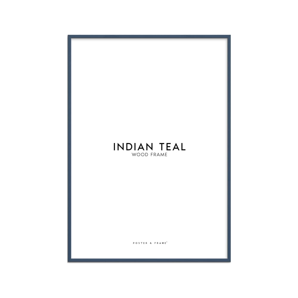 Cadre en bois bleu en acrylique sarcelle - A2