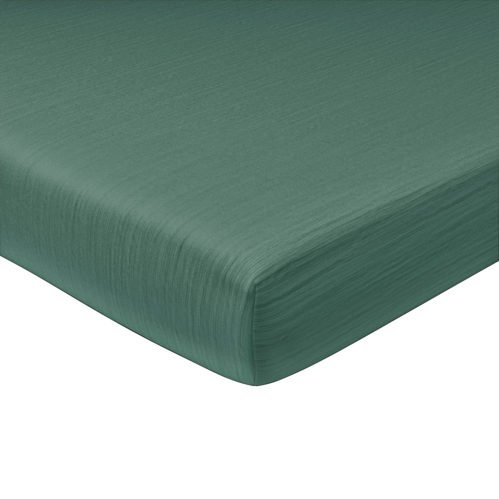 Drap-housse grand bonnet en coton vert céladon 90x200x32cm