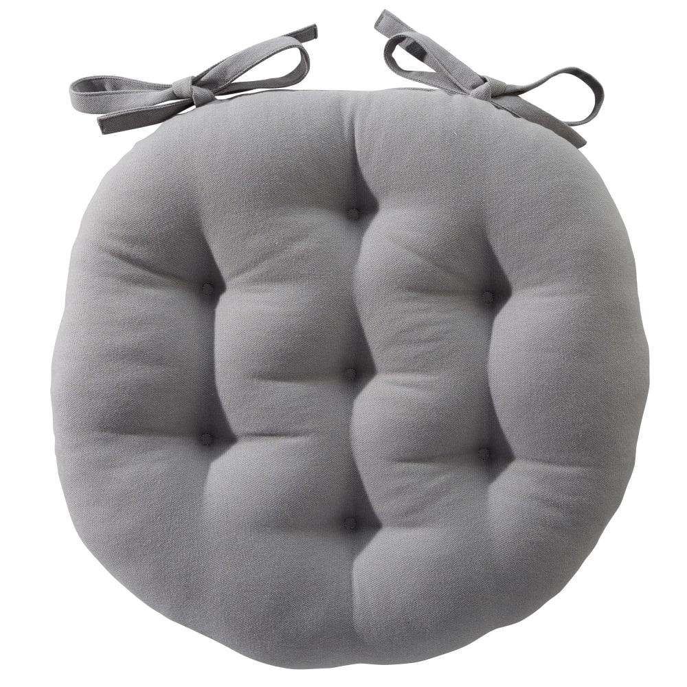 Lot de 2 Galettes en coton gris ronde