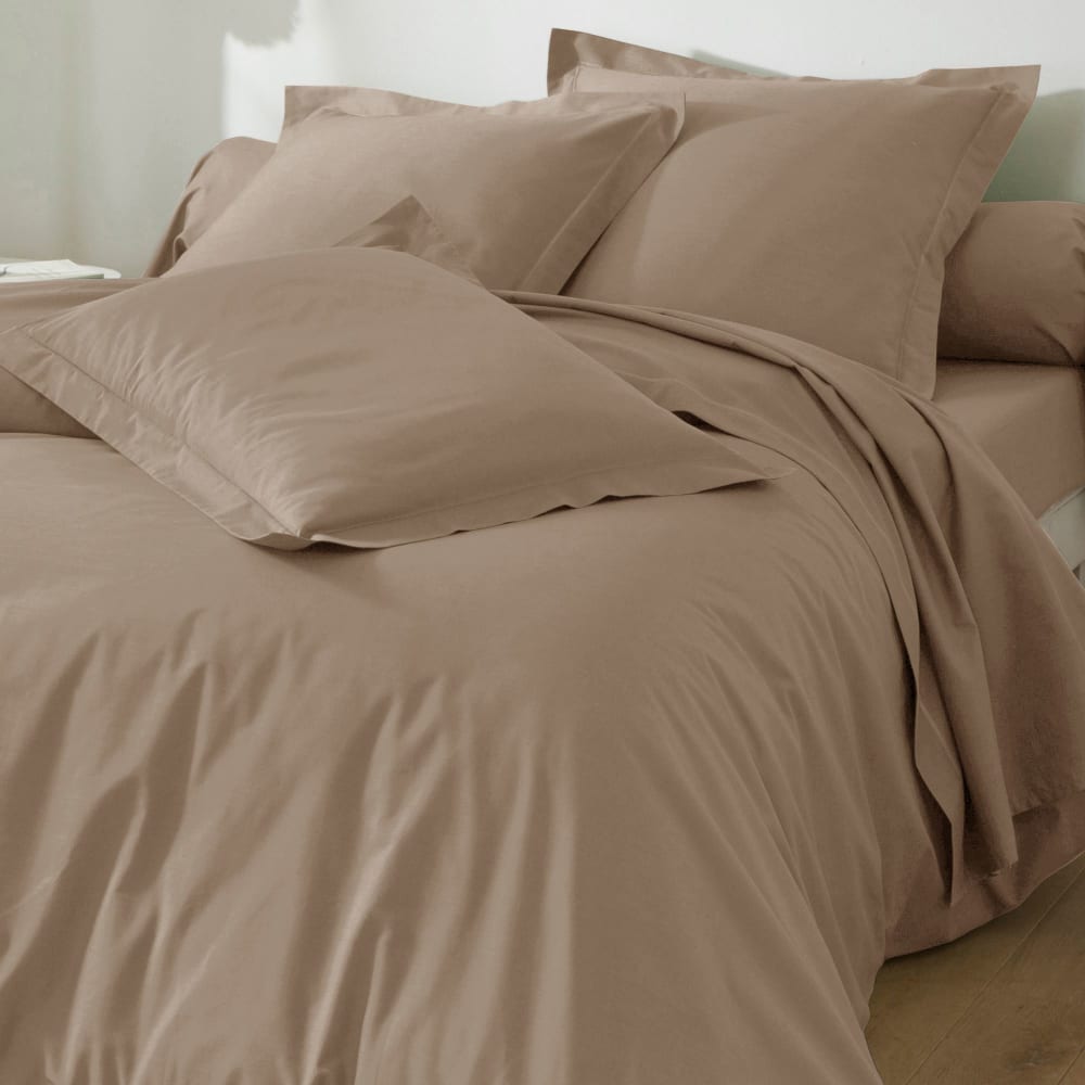 Housse de couette en coton beige 200x200cm — vue 3