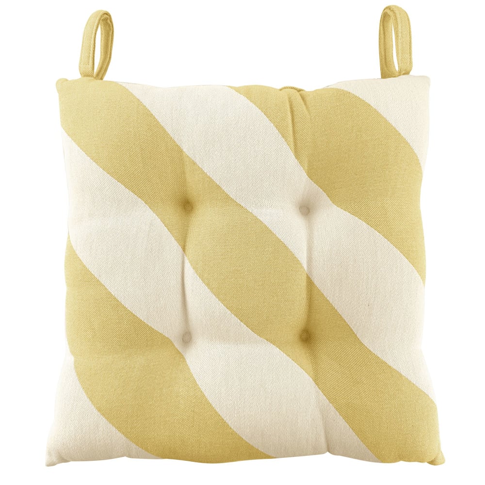 Galette en coton jaune 40x40cm