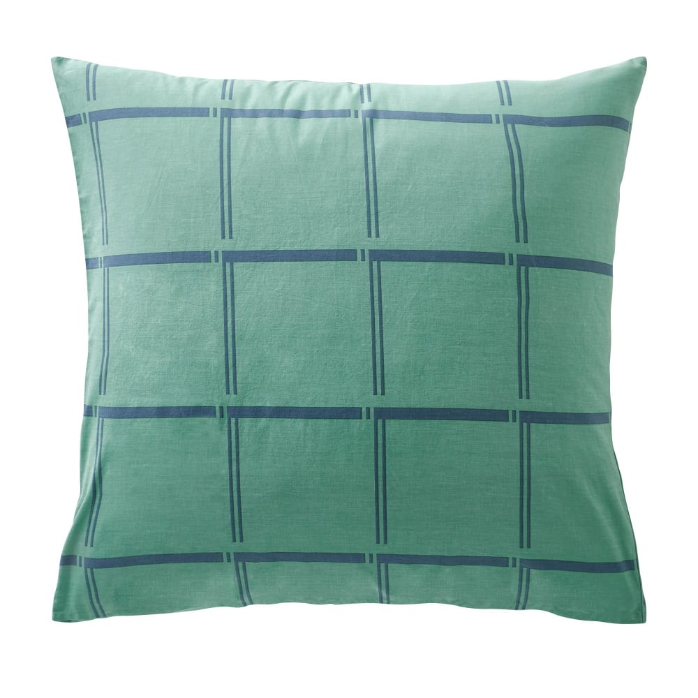 Taie sac en coton vert 50x70cm