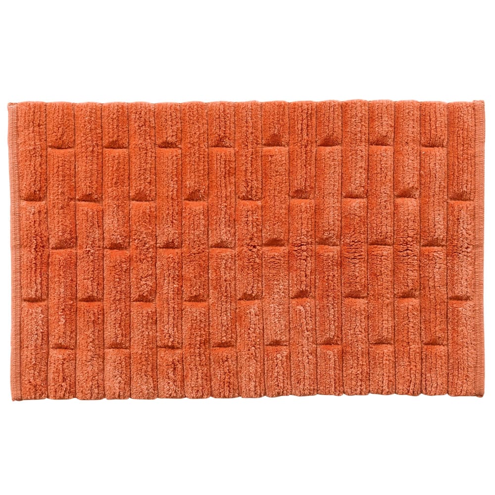 Tapis de bain en coton orange terracotta 50x80cm