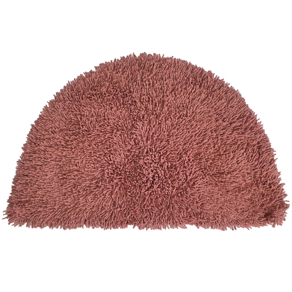 Tapis 1/2 lune en coton rose terracotta 55x85cm