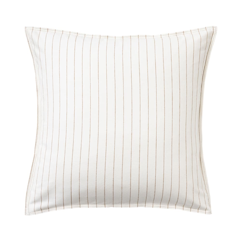 Taie d'oreiller en flanelle de coton écru 65 x 65 cm