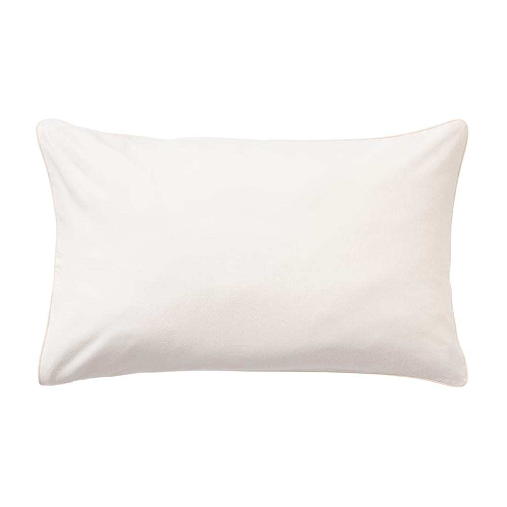 Taie d'oreiller en flanelle de coton Beige 50 x 75 cm