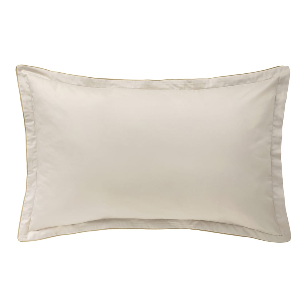 Taie d'oreiller en satin de coton blanc 50x75