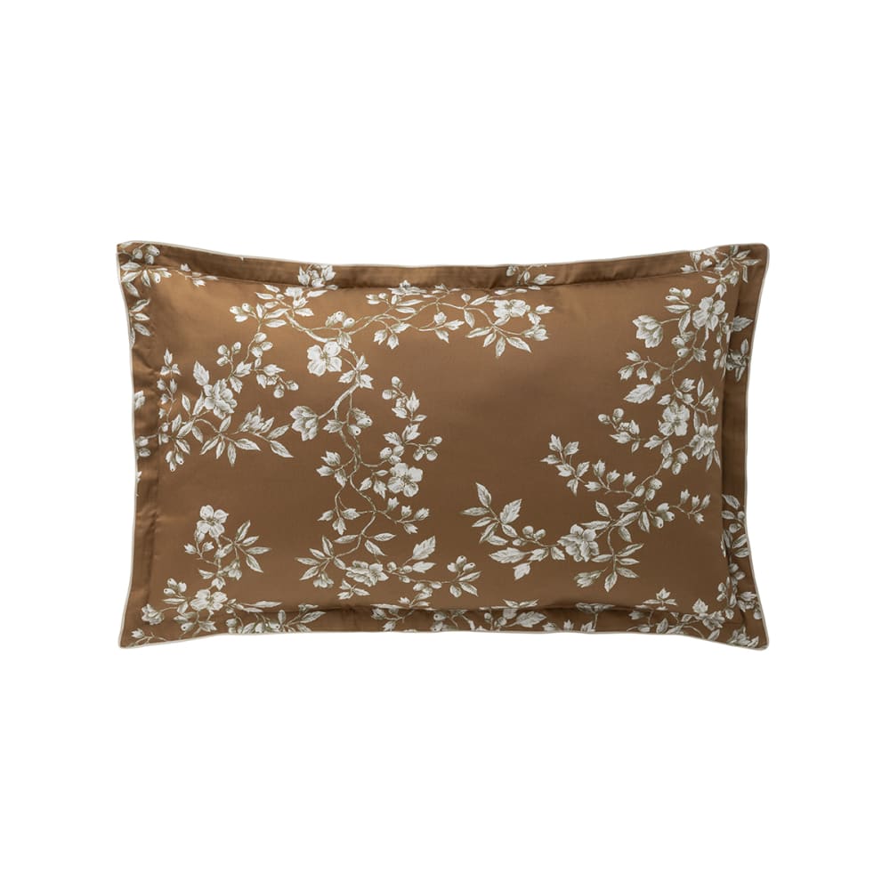 Taie d'oreiller en satin de coton orange 50x75