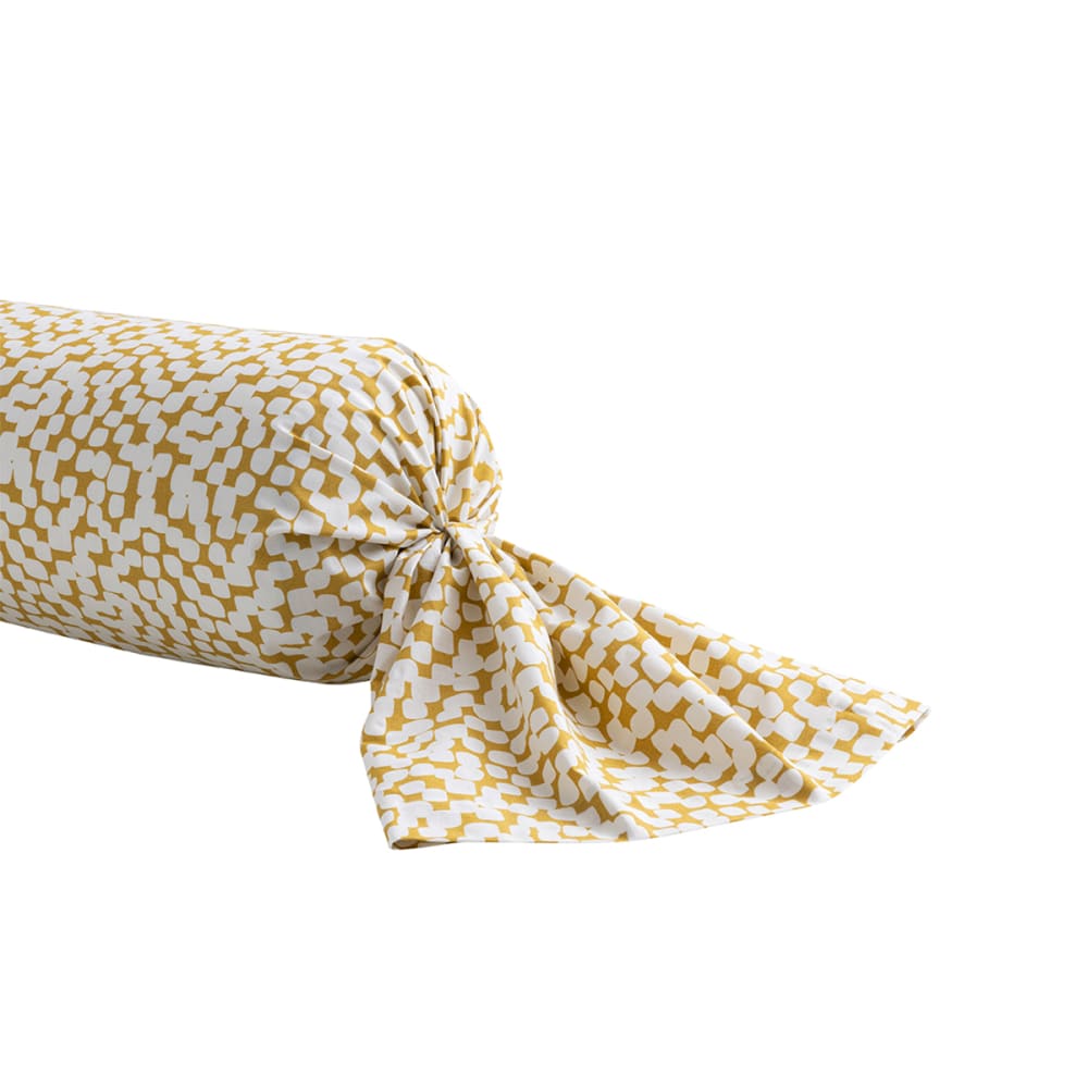 Taie de traversin en bambou jaune 85x185cm