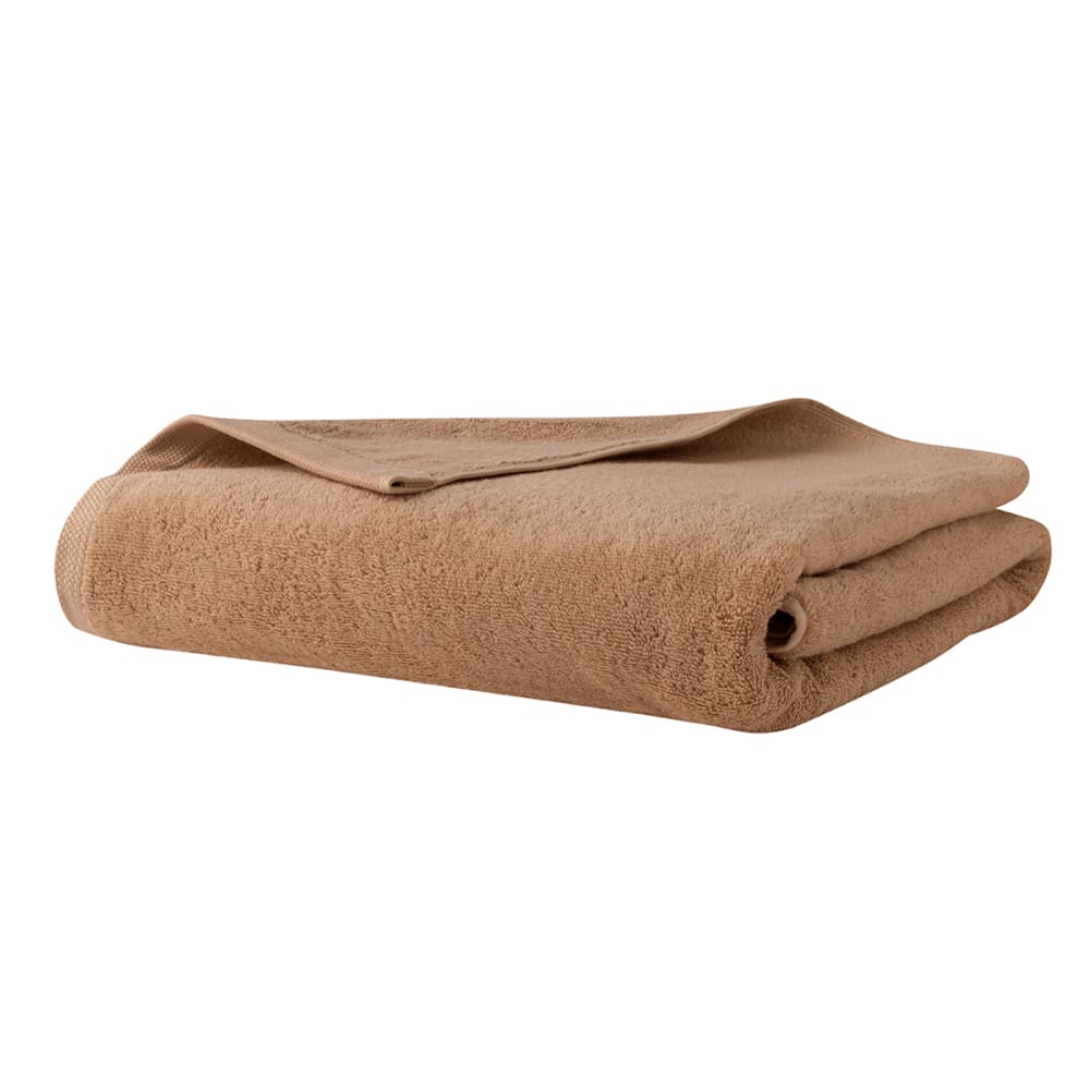 Drap de en coton bio marron 100x160