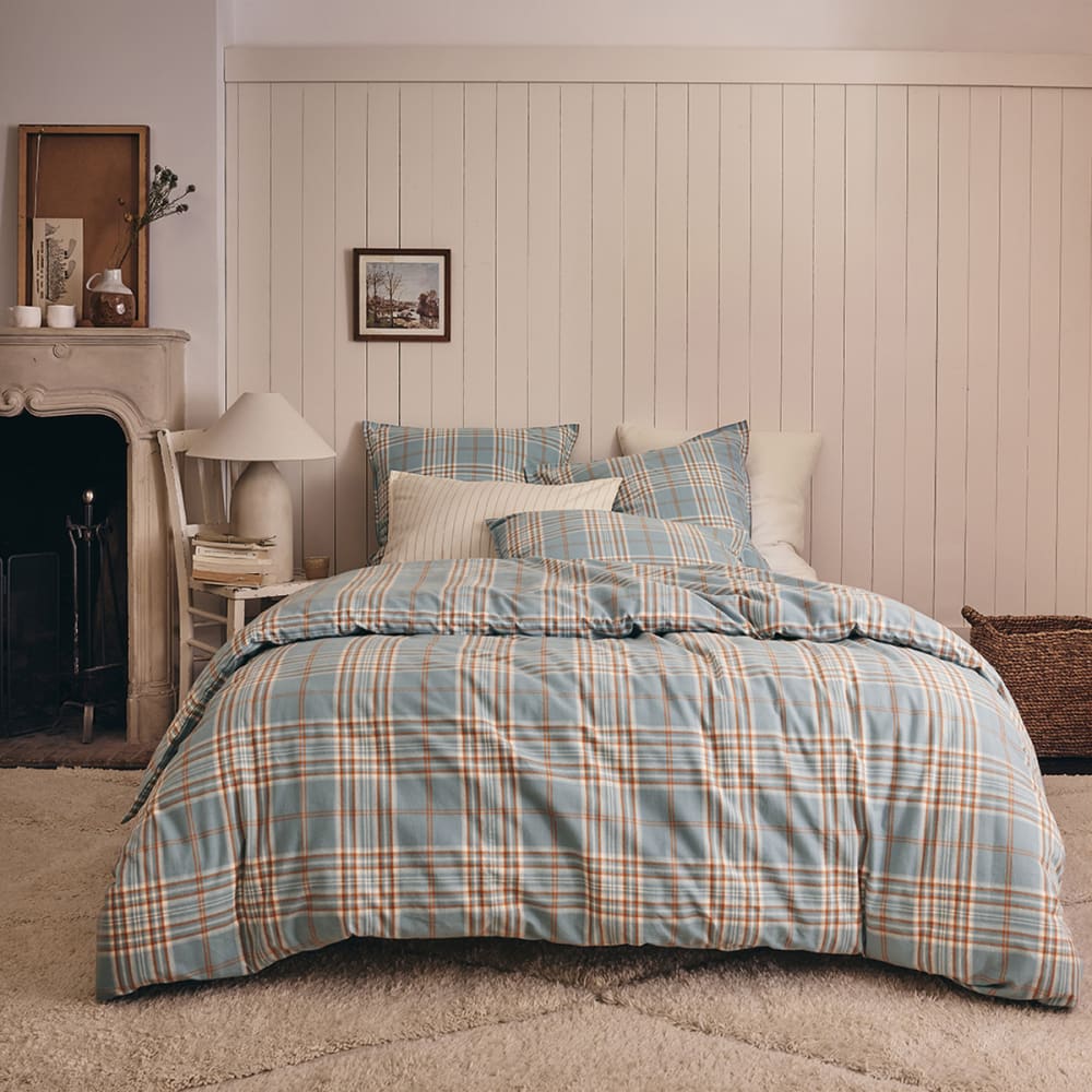 Housse de couette en flanelle de coton multicolore 240 x 220 cm