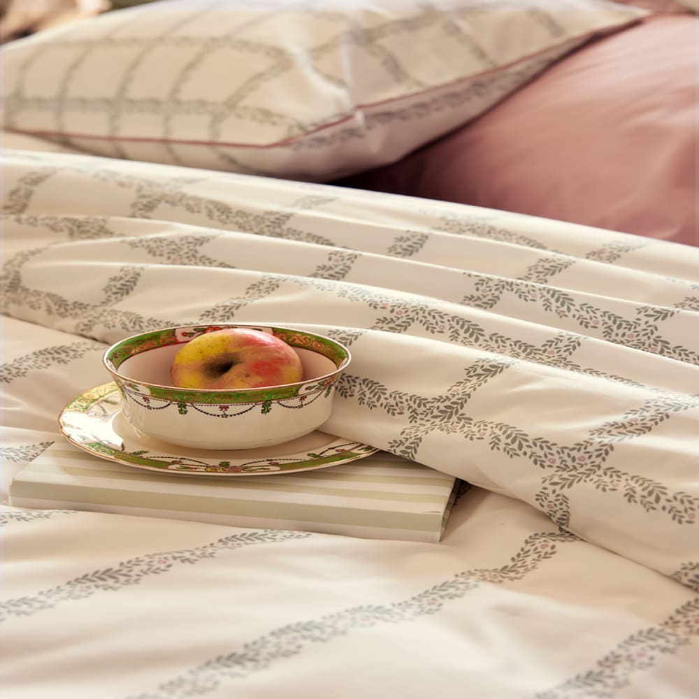 Housse de couette en percale de coton blanc 260 x 240 cm — vue 4