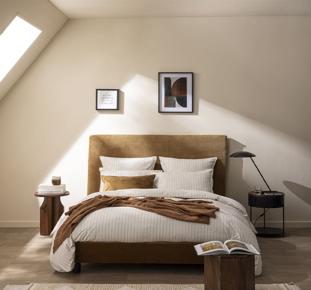 Parure de lit en flanelle de coton écru 260 x 240 cm