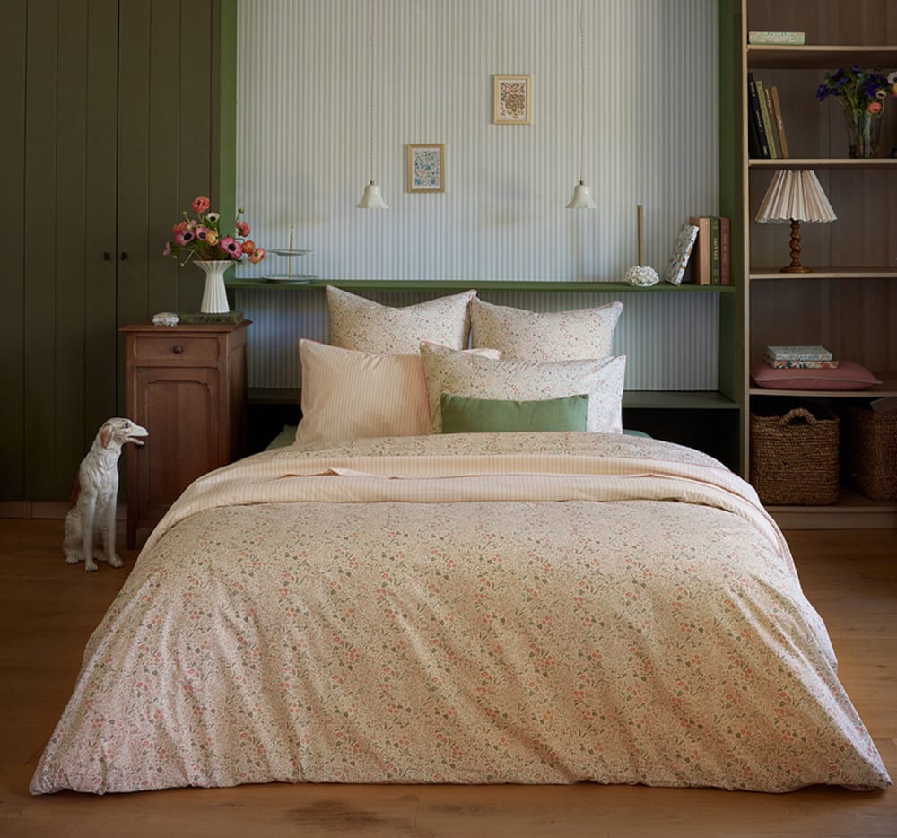 Parure de lit en percale de coton multicolore 260 x 240 cm