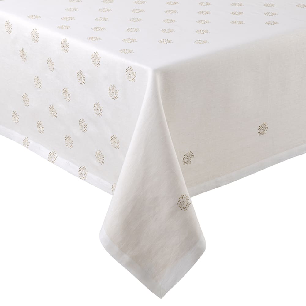 Nappe en lin blanc 170x170
