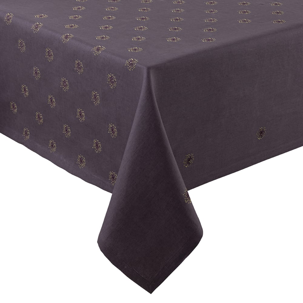 Nappe en lin violet 170x170