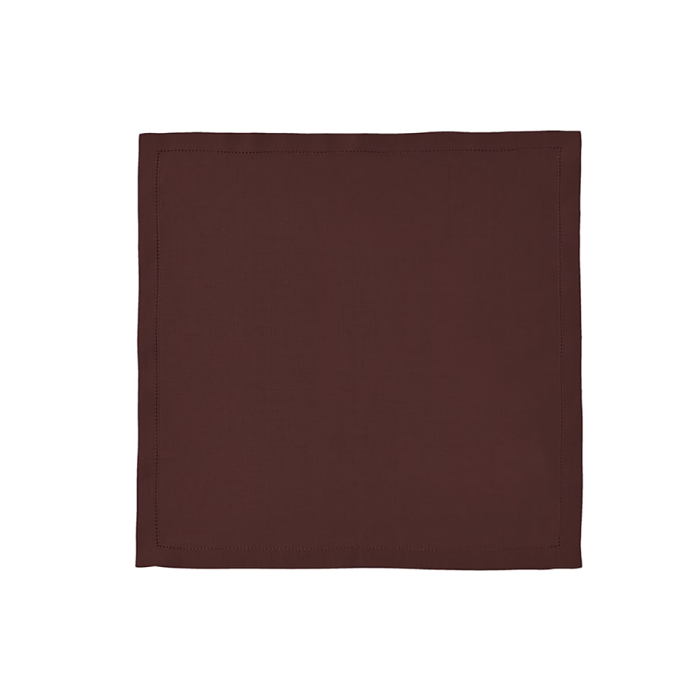 Serviette de table unie en lin violet 45x45