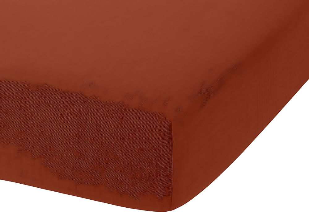 Drap housse en gaze de coton terracotta 90x190 cm