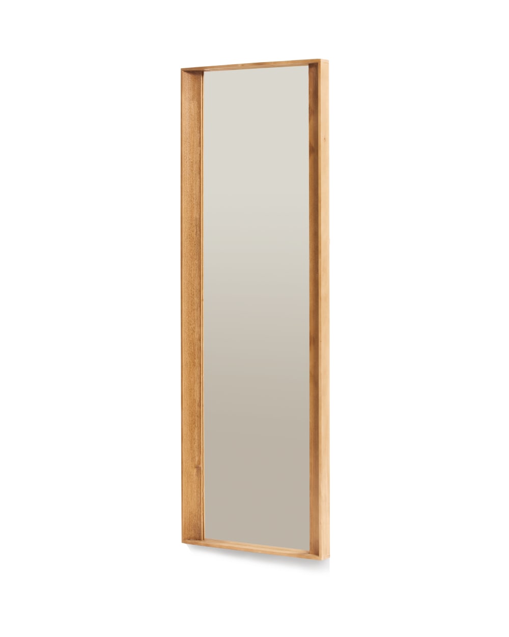 Miroir sur pied en bois massif marron clair 160 cm