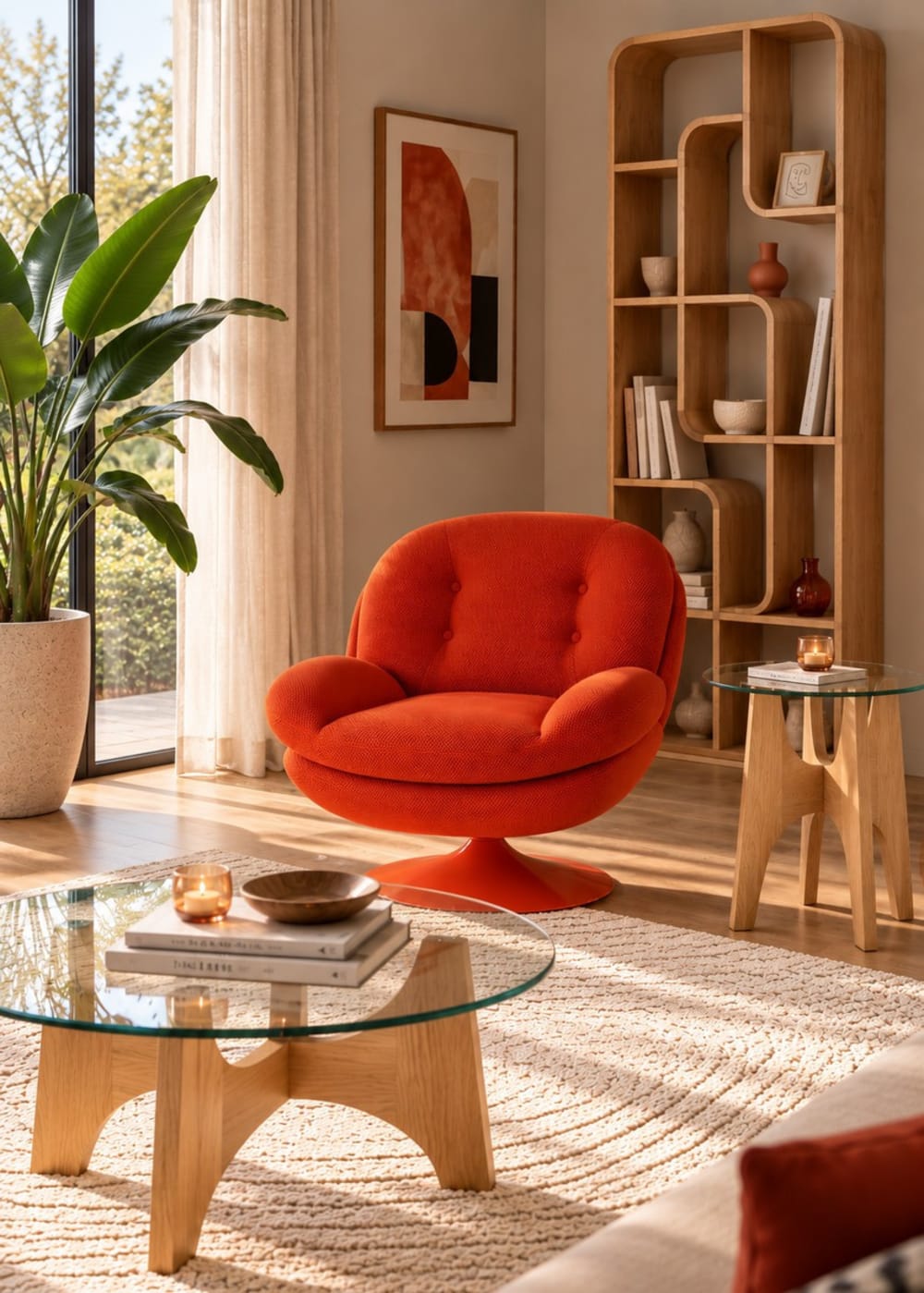 Bibliothèque en bois multifonction h160