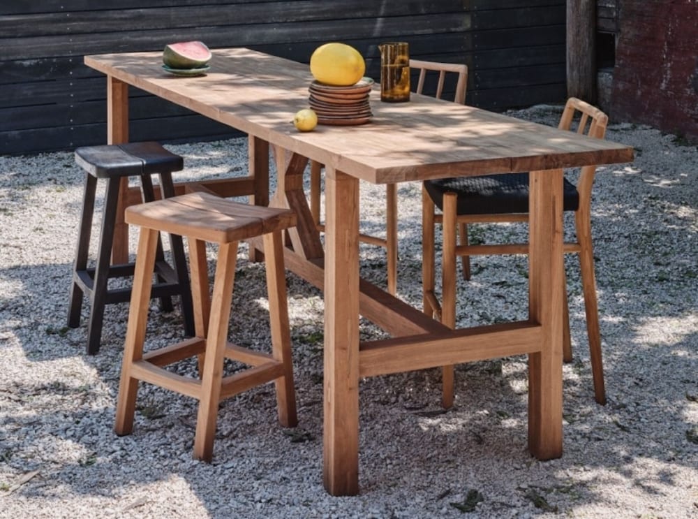 Teakholz Barhocker für drinnen und draußen - Maisons Du Monde