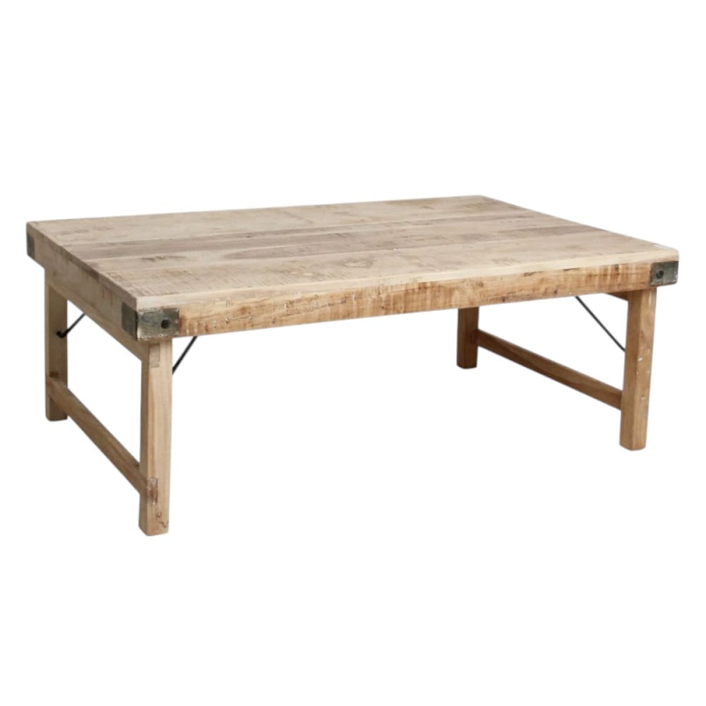Mathi Design Holztisch in hellem Design L120 style vintage Weiß Holz