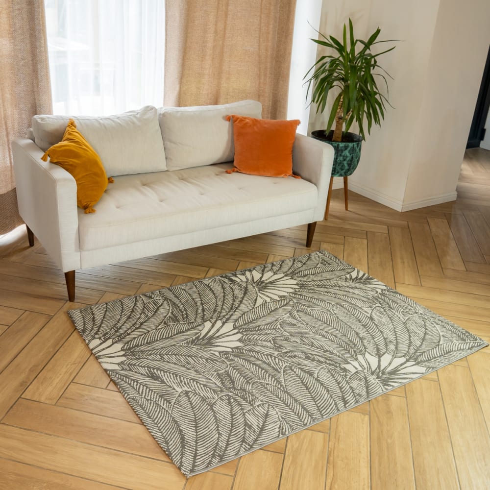 Tapis déco intérieur et extérieur palmiers 120x170cm — vue 3