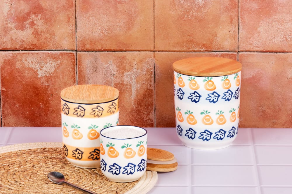 3er Set Einmachglas - Zitrusfrucht - Maisons Du Monde
