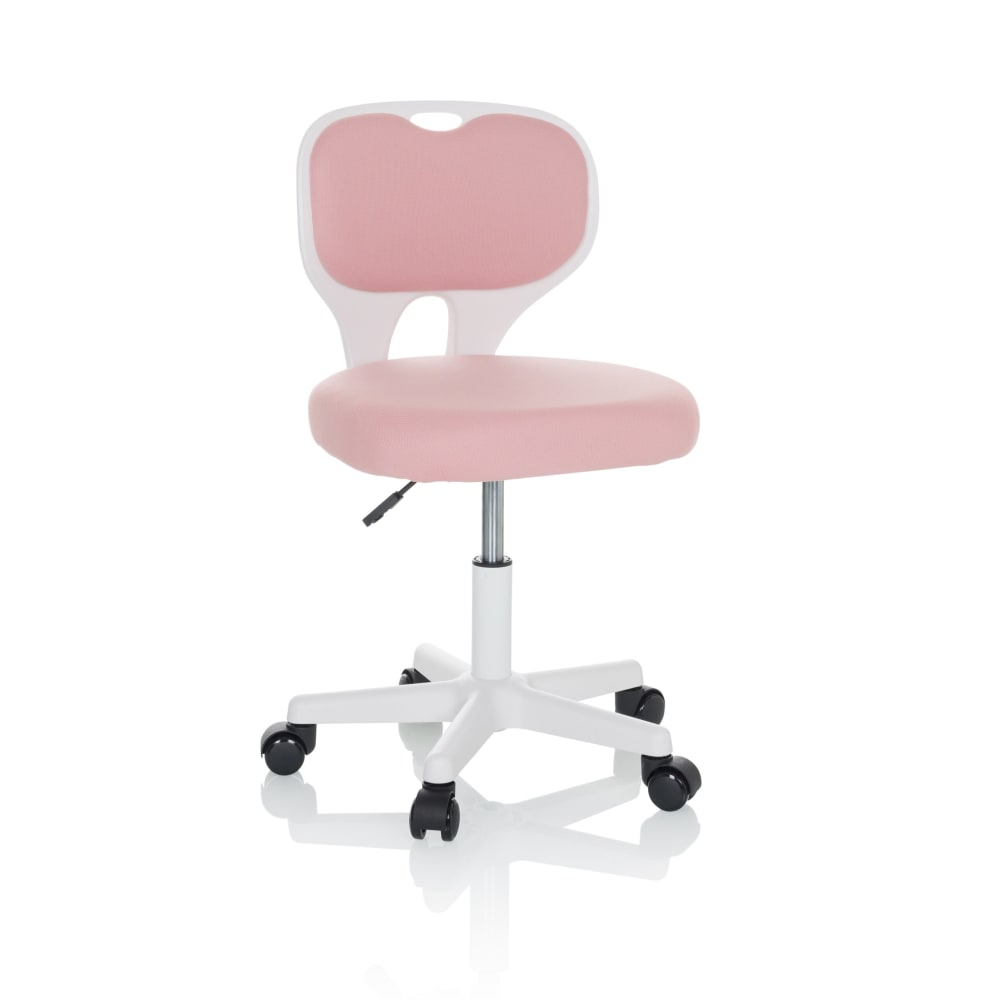 hjh OFFICE Kinderdrehstuhl aus Stoff, Rosa ROSA STOFF Kinder