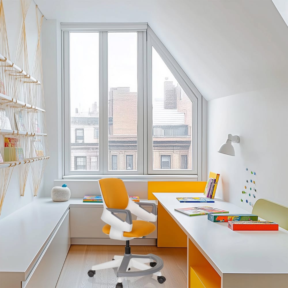 hjh OFFICE Kinderdrehstuhl aus Stoff, Orange ORANGE STOFF Kinder