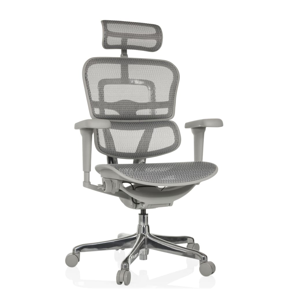 hjh OFFICE Luxus Chefsessel aus Netzstoff, Grau Grau