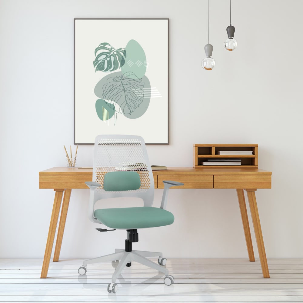 Home Office Bürostuhl aus Stoff, Mint - Maisons Du Monde